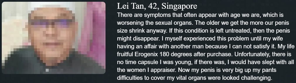 Lei Tan's review of Erogenix capsules